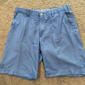 TURTLESON Men's GOLF SHORTS - 100% Polyester - Sky Blue - EUC - Size 36